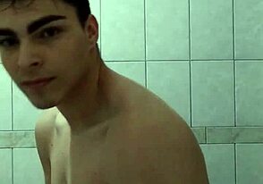 Novinho Taking a Steamy Bath with Latino Twink Charm