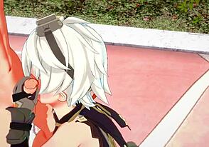 Genshin Impact Bennett ve Tartaglia vahşi cosplay aksiyonunda müstehcen