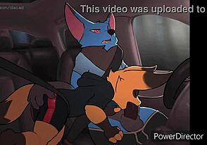 Pelsede homsekarakterer utfører puler og sprut i intense yiff AMV-scener